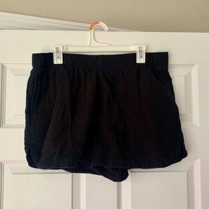 Old Navy Black Crinkle Gauze Shorts